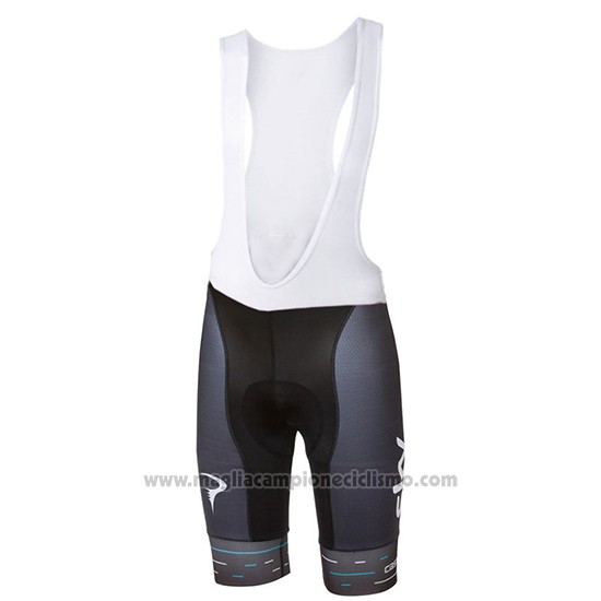 2017 Abbigliamento Ciclismo Sky Nero Manica Corta e Salopette